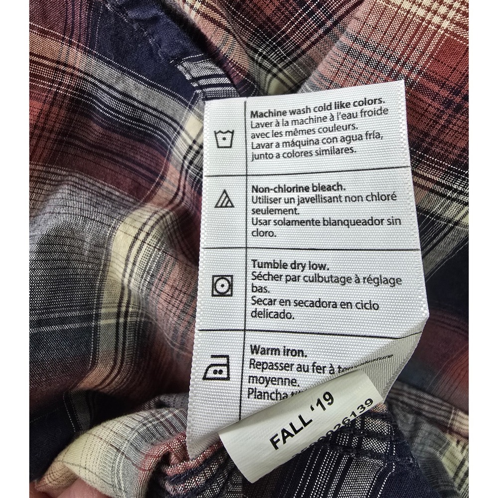 Carhartt Button Down Shirt Mens XL Red Blue Plaid Relaxed Fit Long Sleeve Snap - Picture 11 of 11